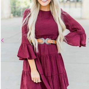 Burgundy Boutique Dress